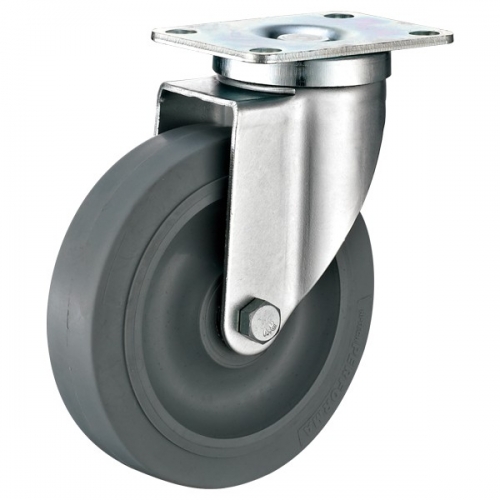 Medium Duty, Top-plate TPR wheel caster-Swivel/Fix/Break